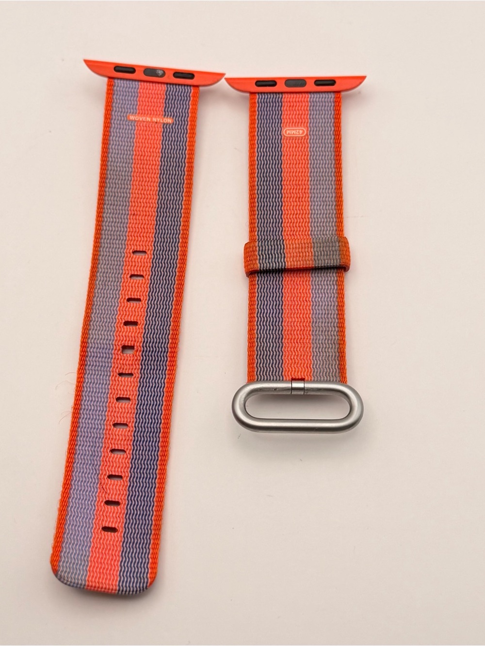 Original‎ Apple Watch Woven NYLON Band 42MM 44MM 45MM 46MM 49MM Orange Stripe